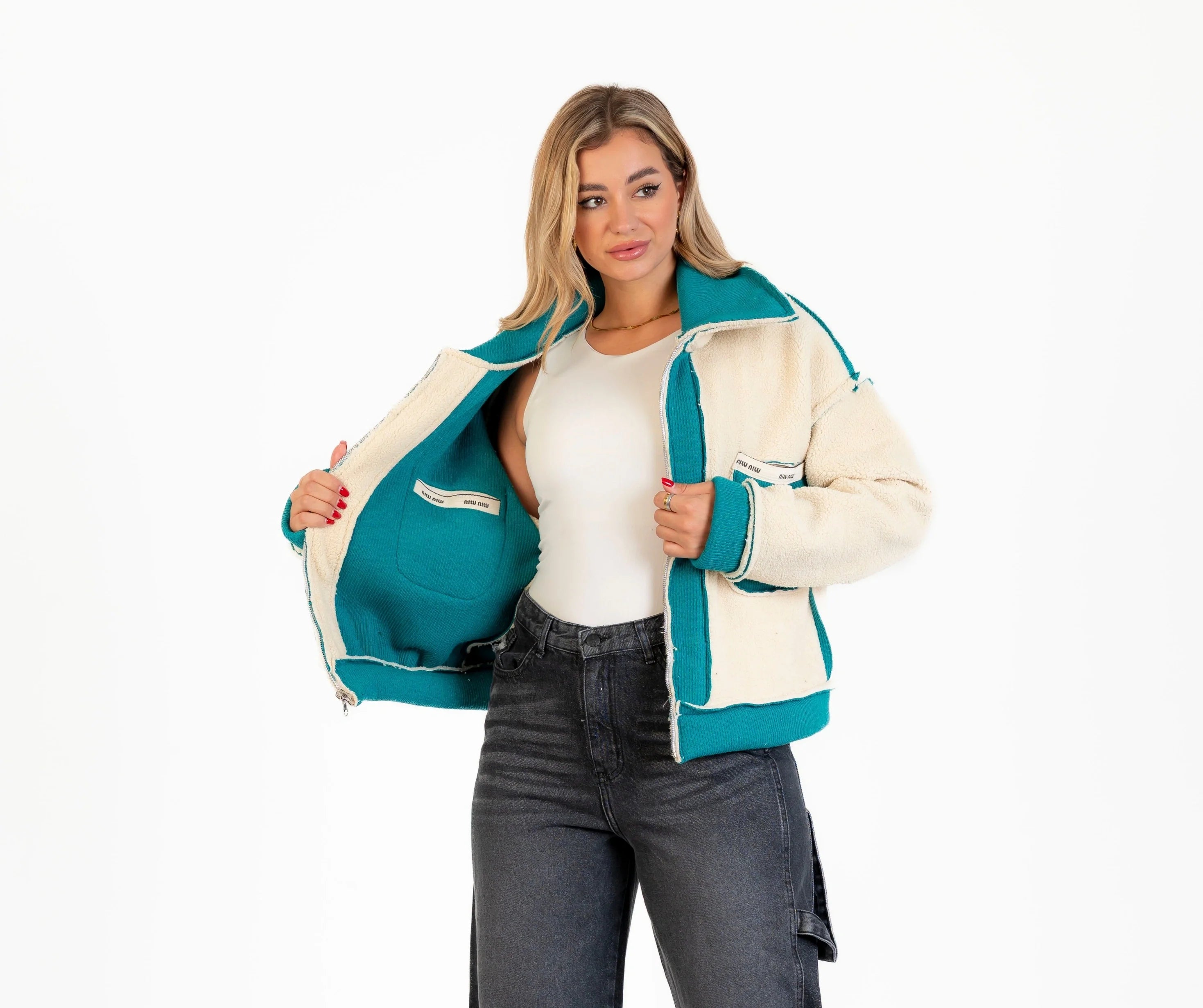 جاكيت صوف 2 جيب / دبل فيس