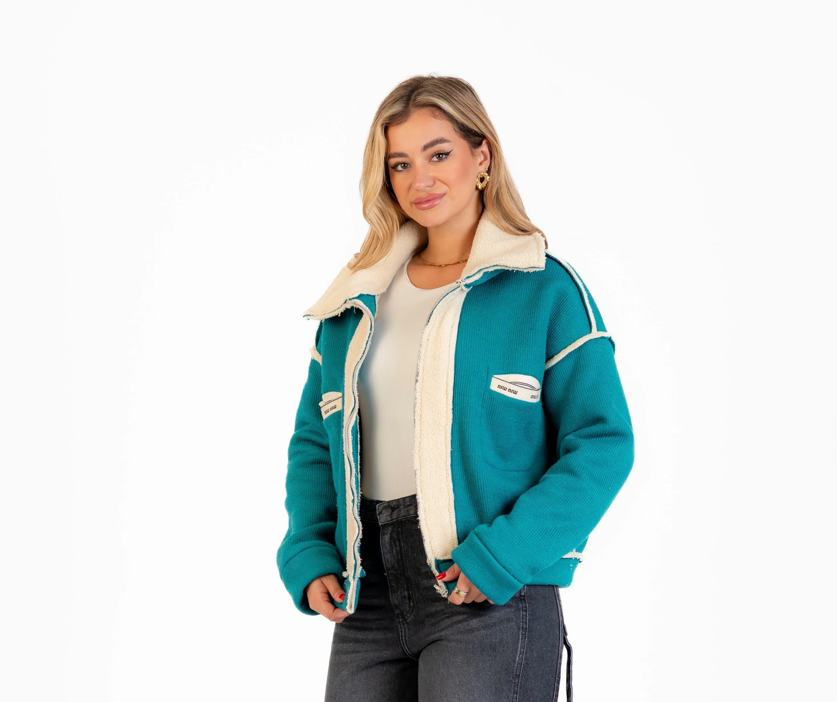 جاكيت صوف 2 جيب / دبل فيس