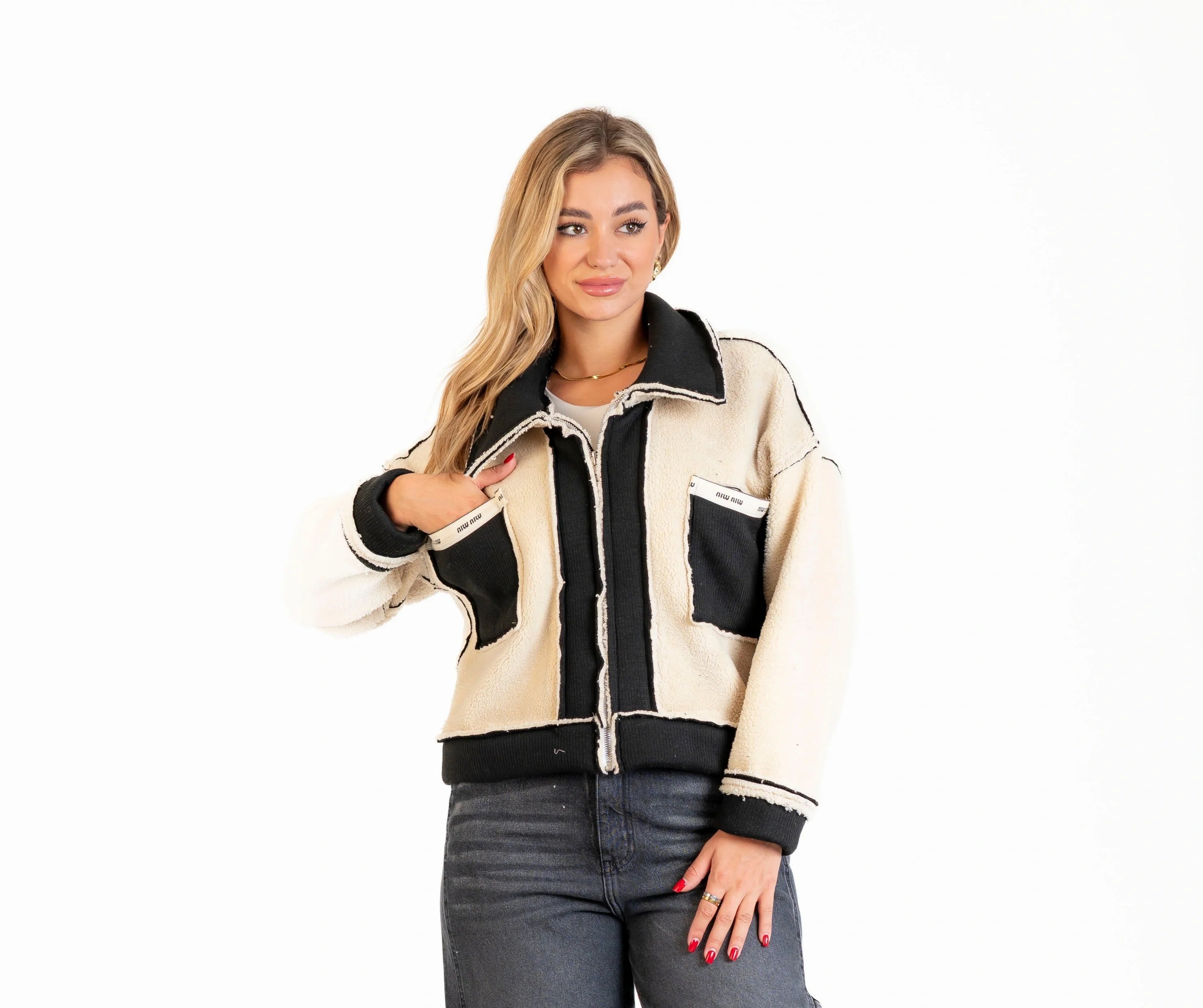 جاكيت صوف 2 جيب / دبل فيس