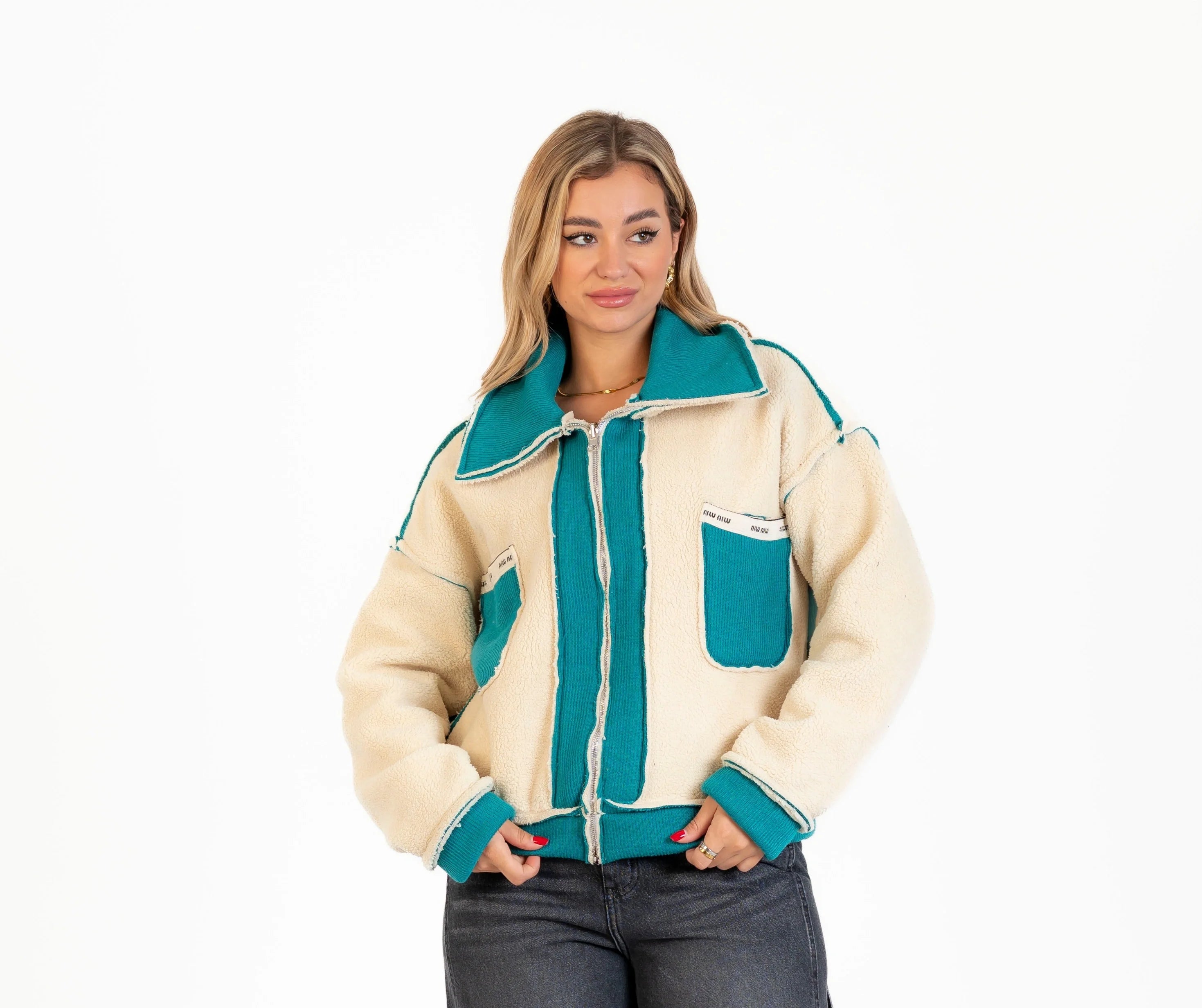 جاكيت صوف 2 جيب / دبل فيس