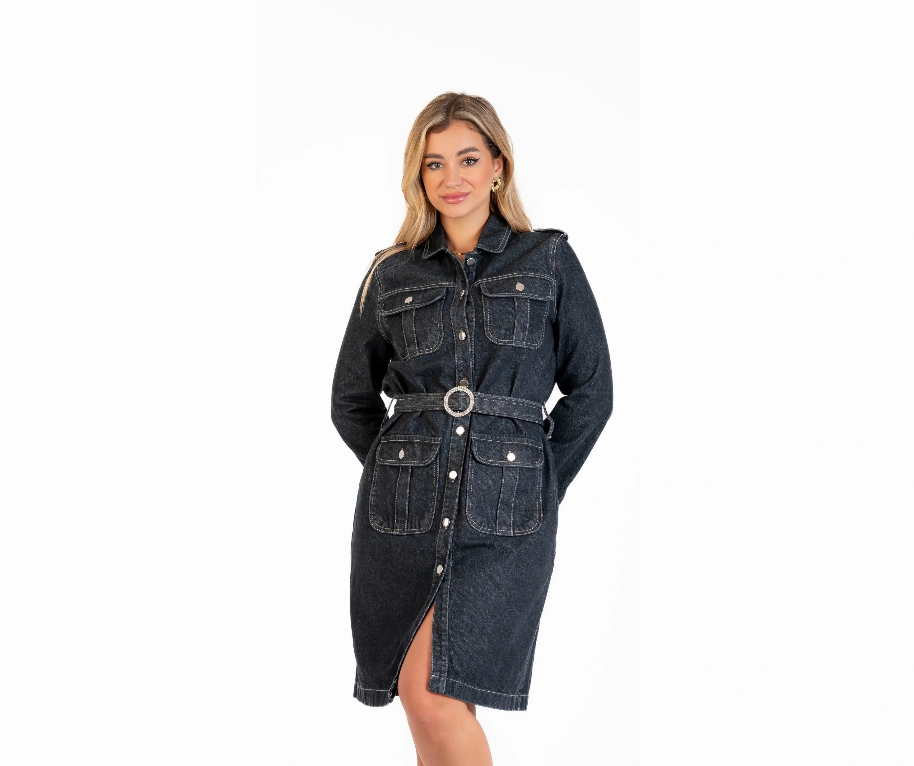 فستان جينز طويل  