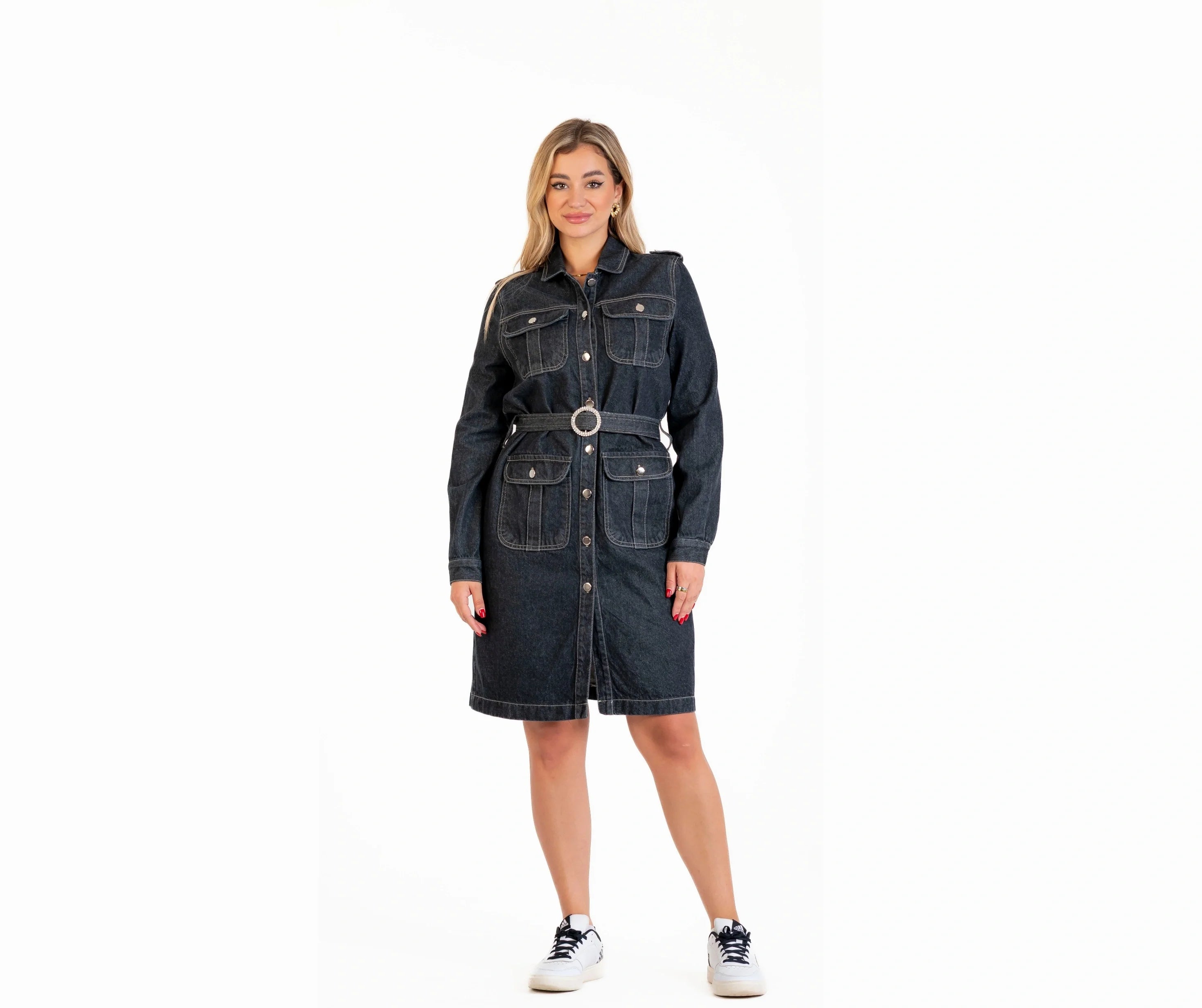 فستان جينز طويل  