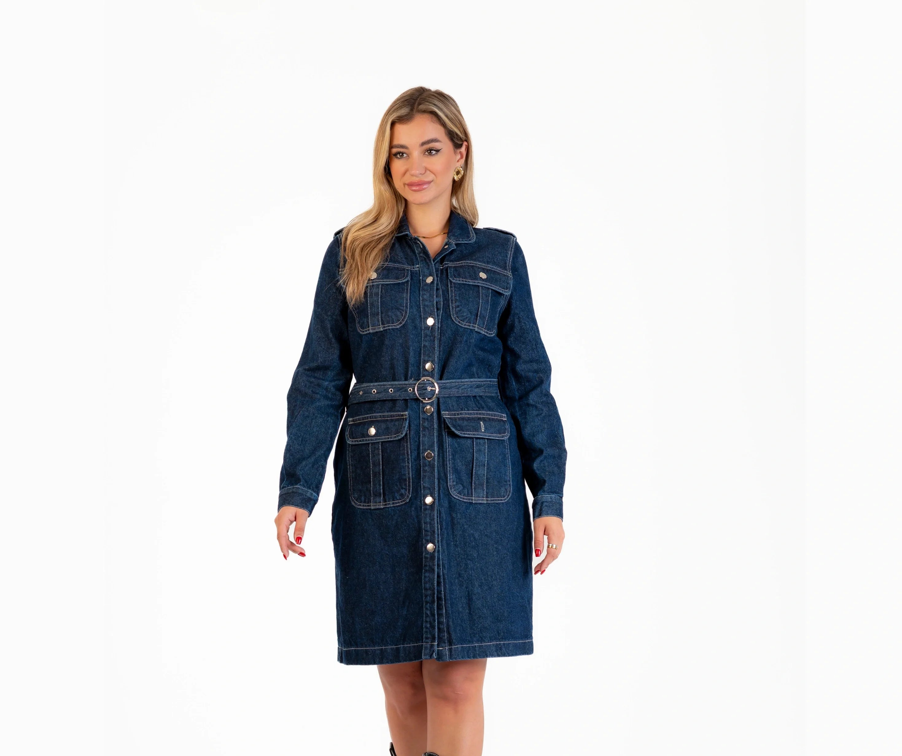 فستان جينز طويل  