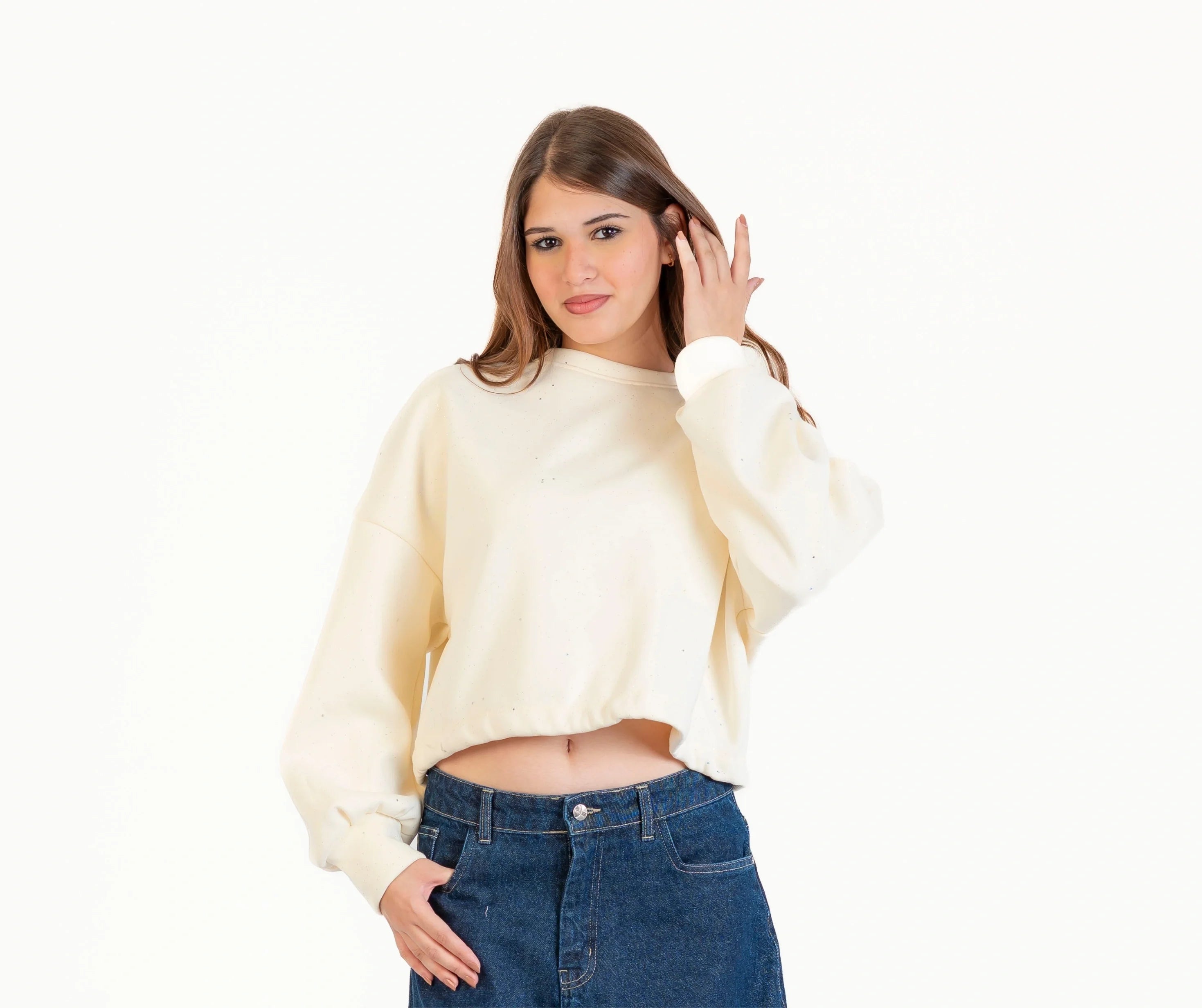 سويت شيرت ميلتون للنساء , استيك في الكمر استرس , مناسب للشتاء