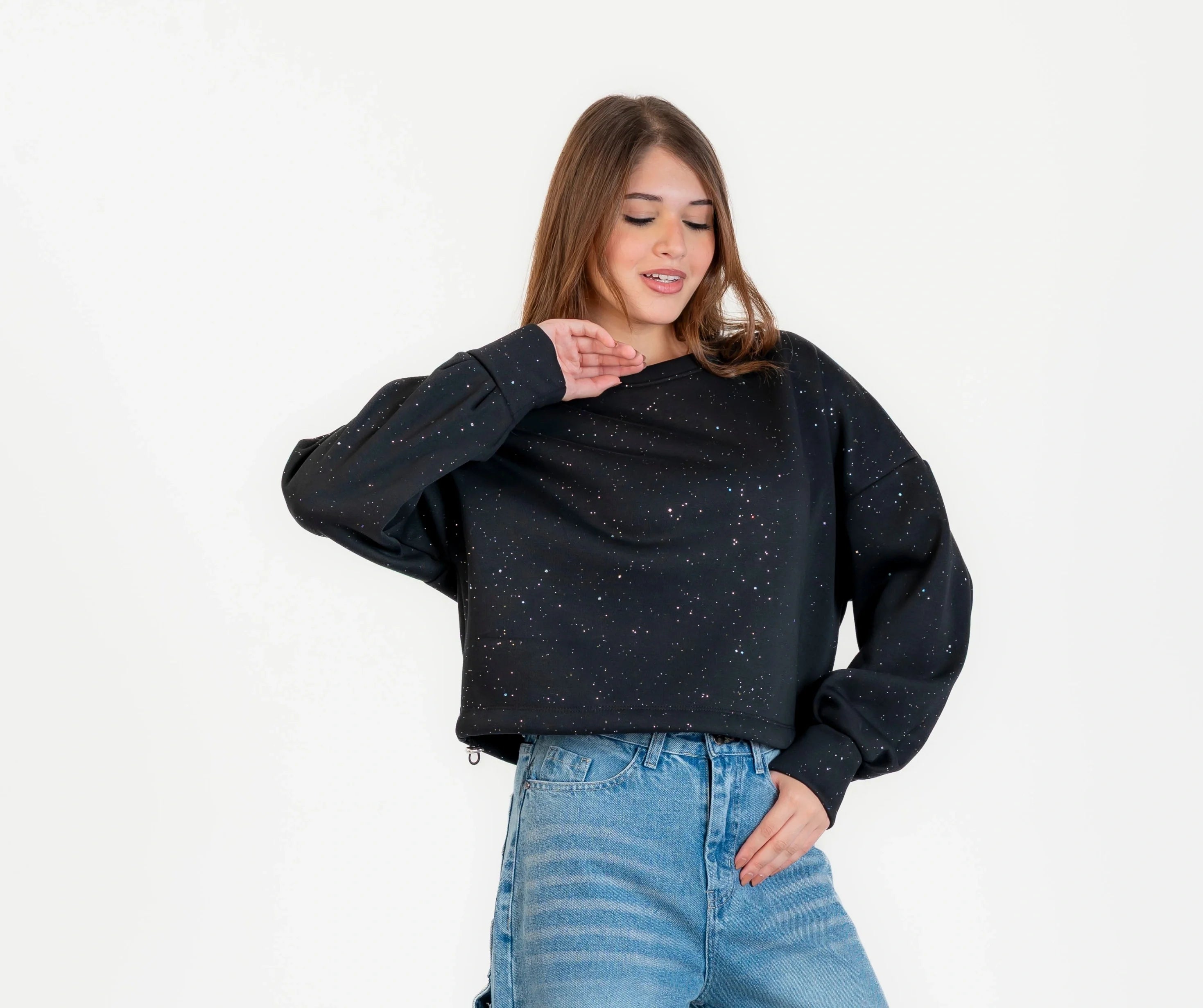 سويت شيرت ميلتون للنساء , استيك في الكمر استرس , مناسب للشتاء