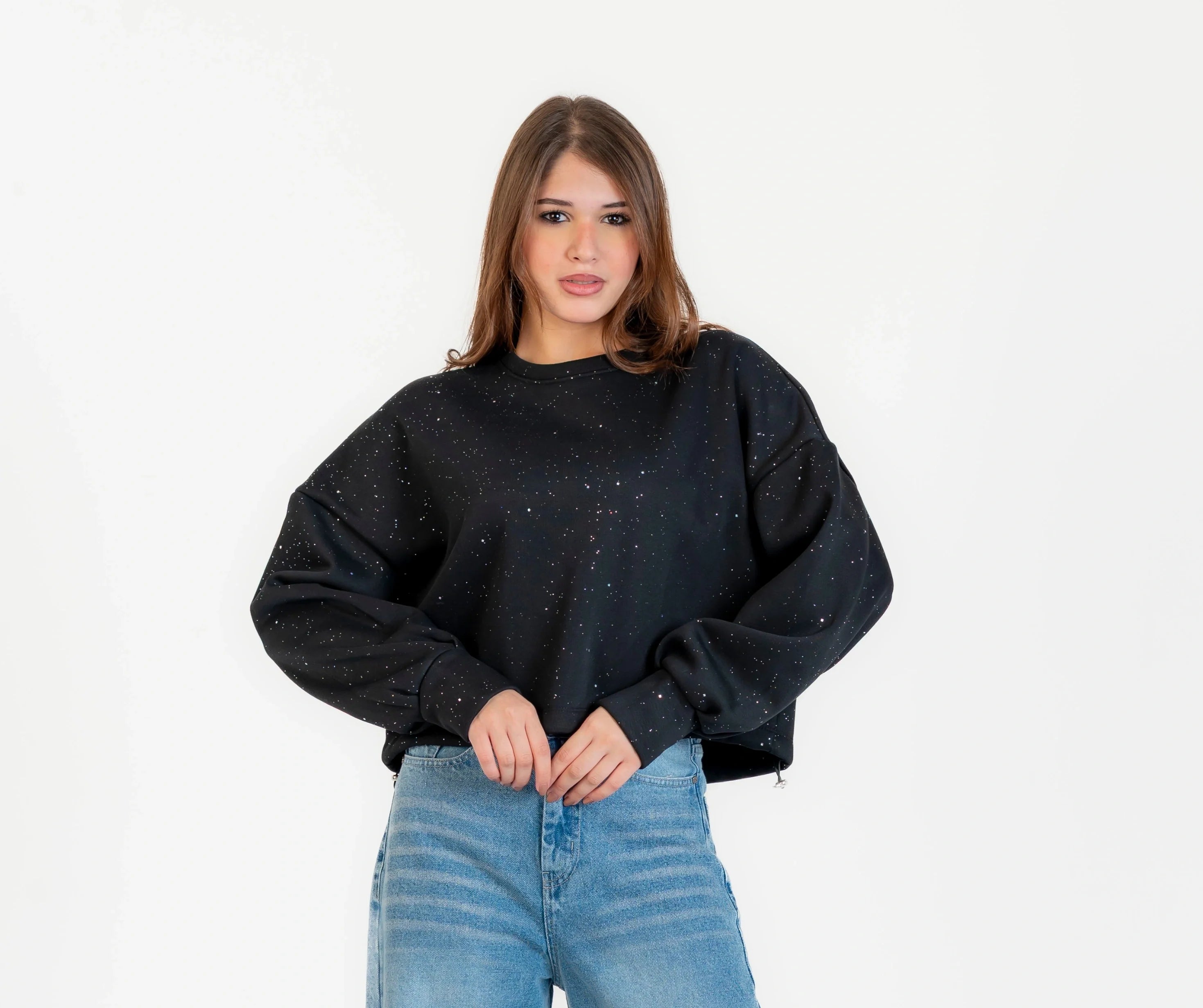 سويت شيرت ميلتون للنساء , استيك في الكمر استرس , مناسب للشتاء