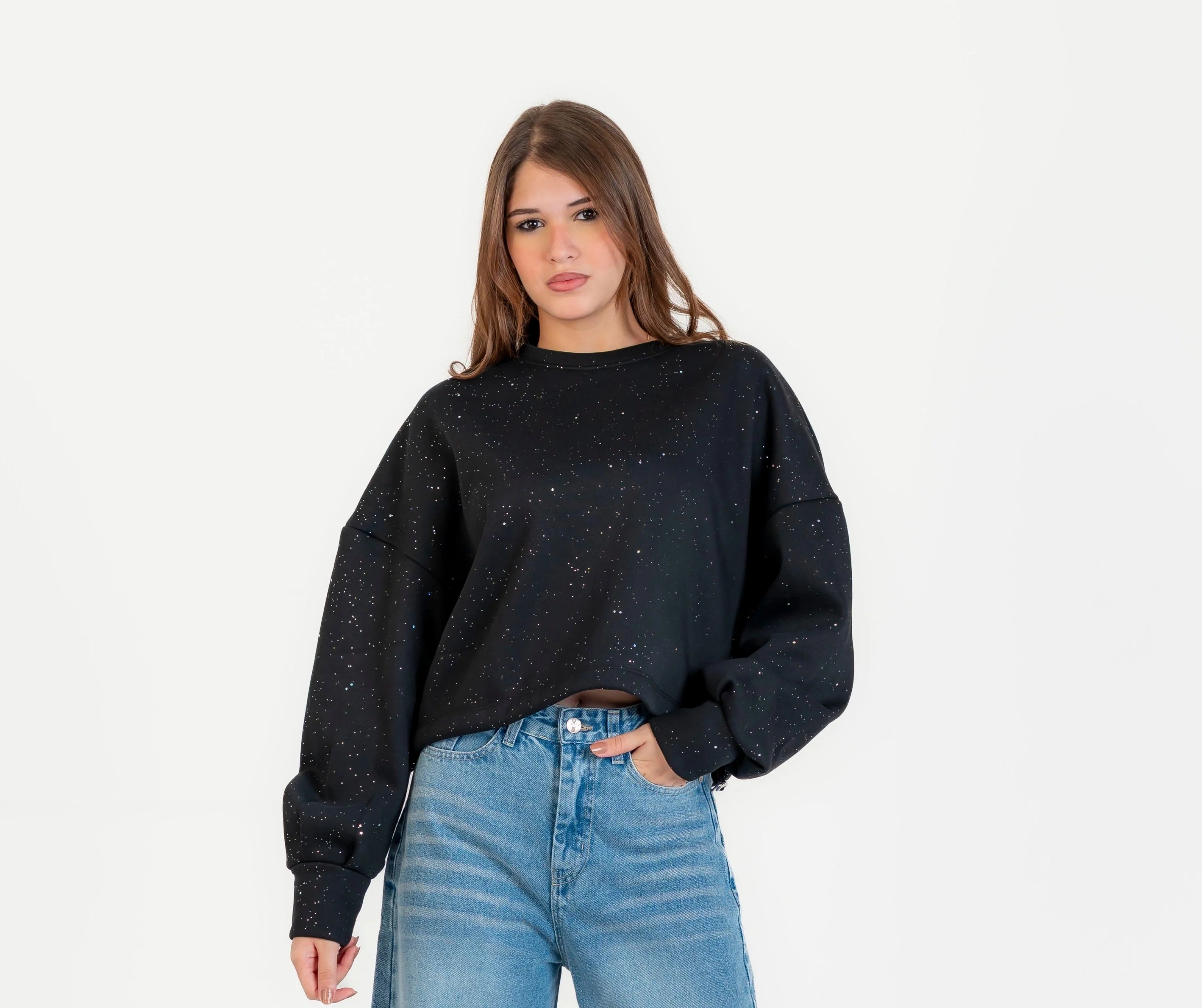 سويت شيرت ميلتون للنساء , استيك في الكمر استرس , مناسب للشتاء