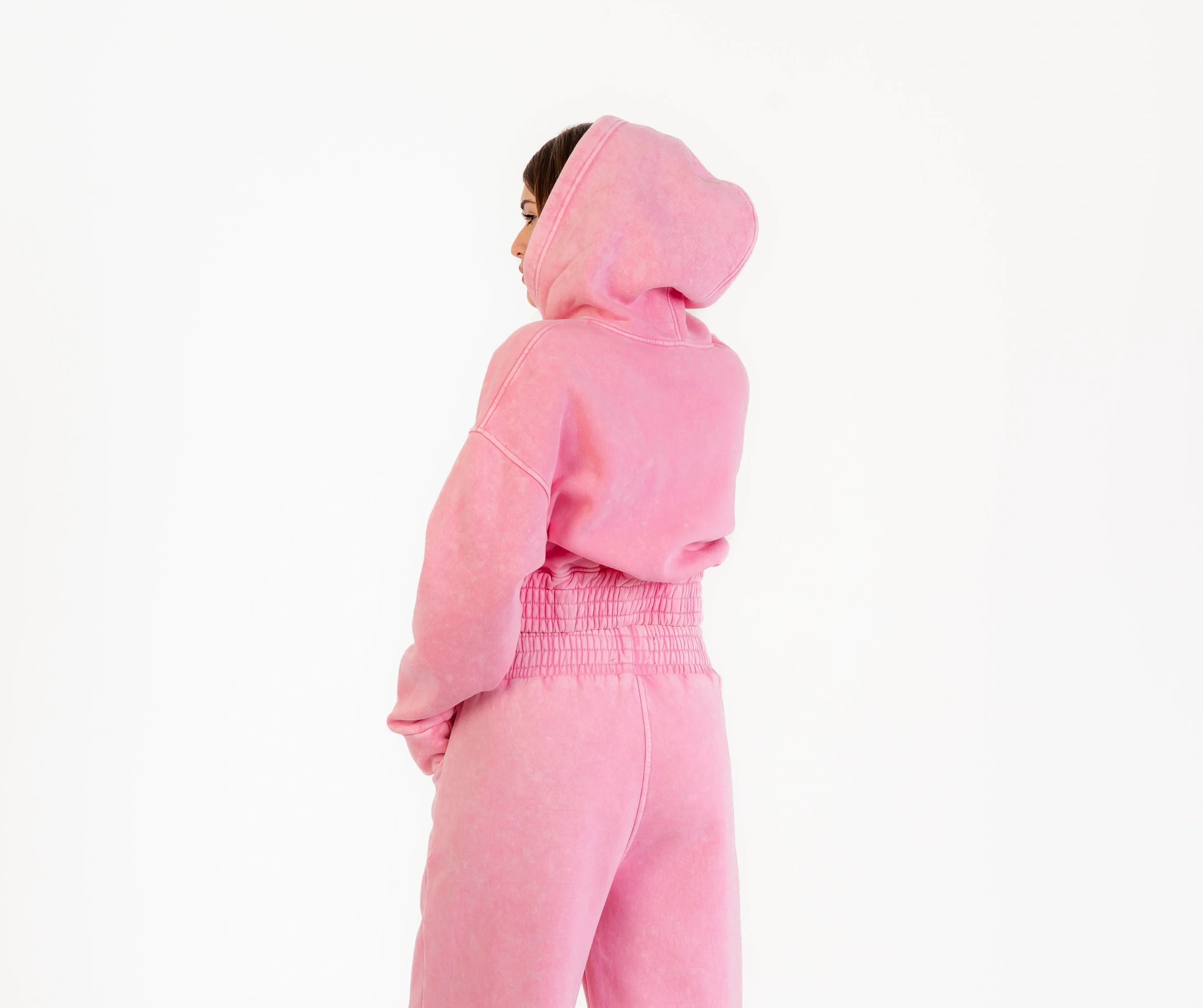 طقم ميلتون شتوى سويت شيرت سوستة و بنطلون وايد ليج 