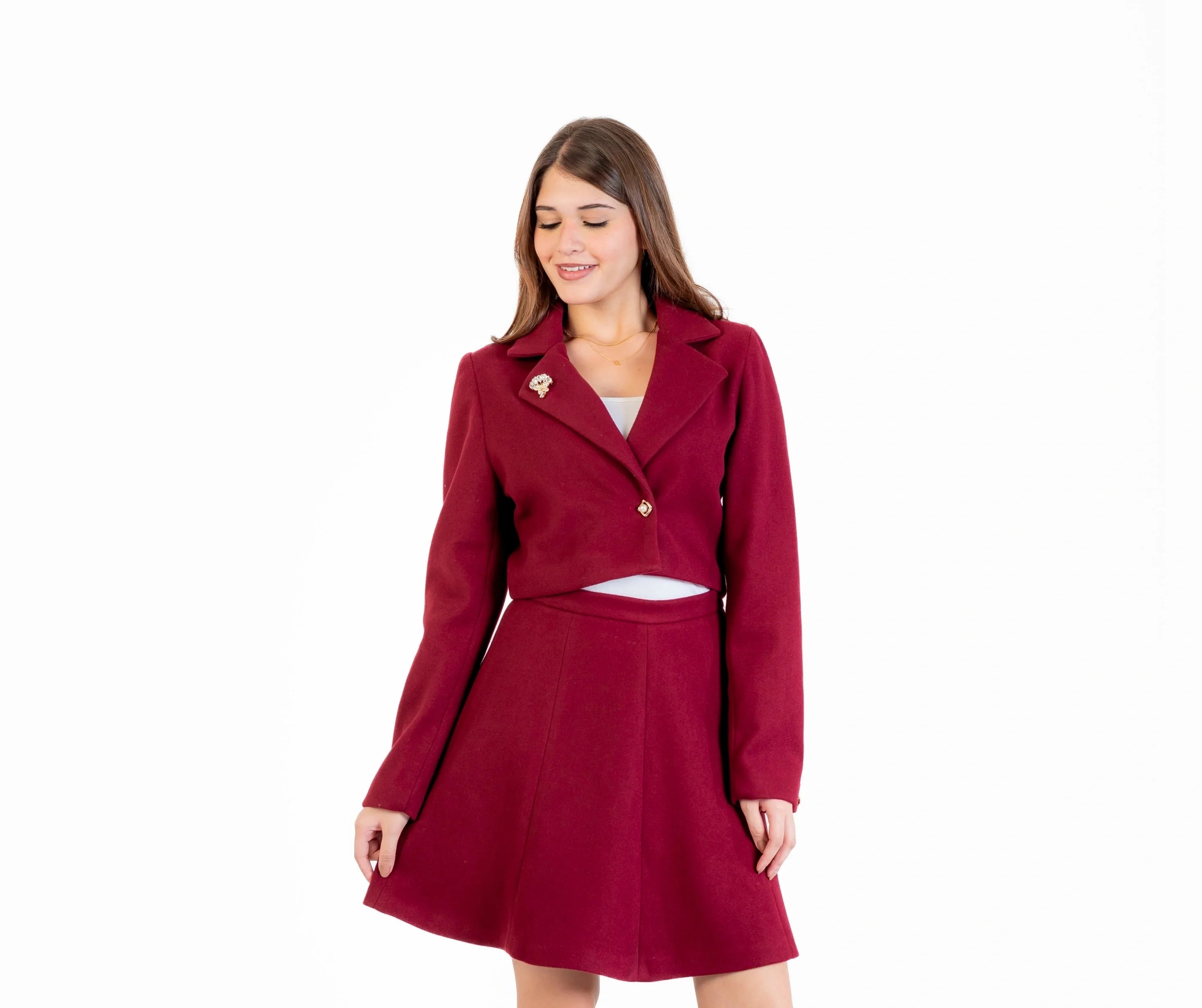 طقم جوخ بليزر قصير و جيبه 