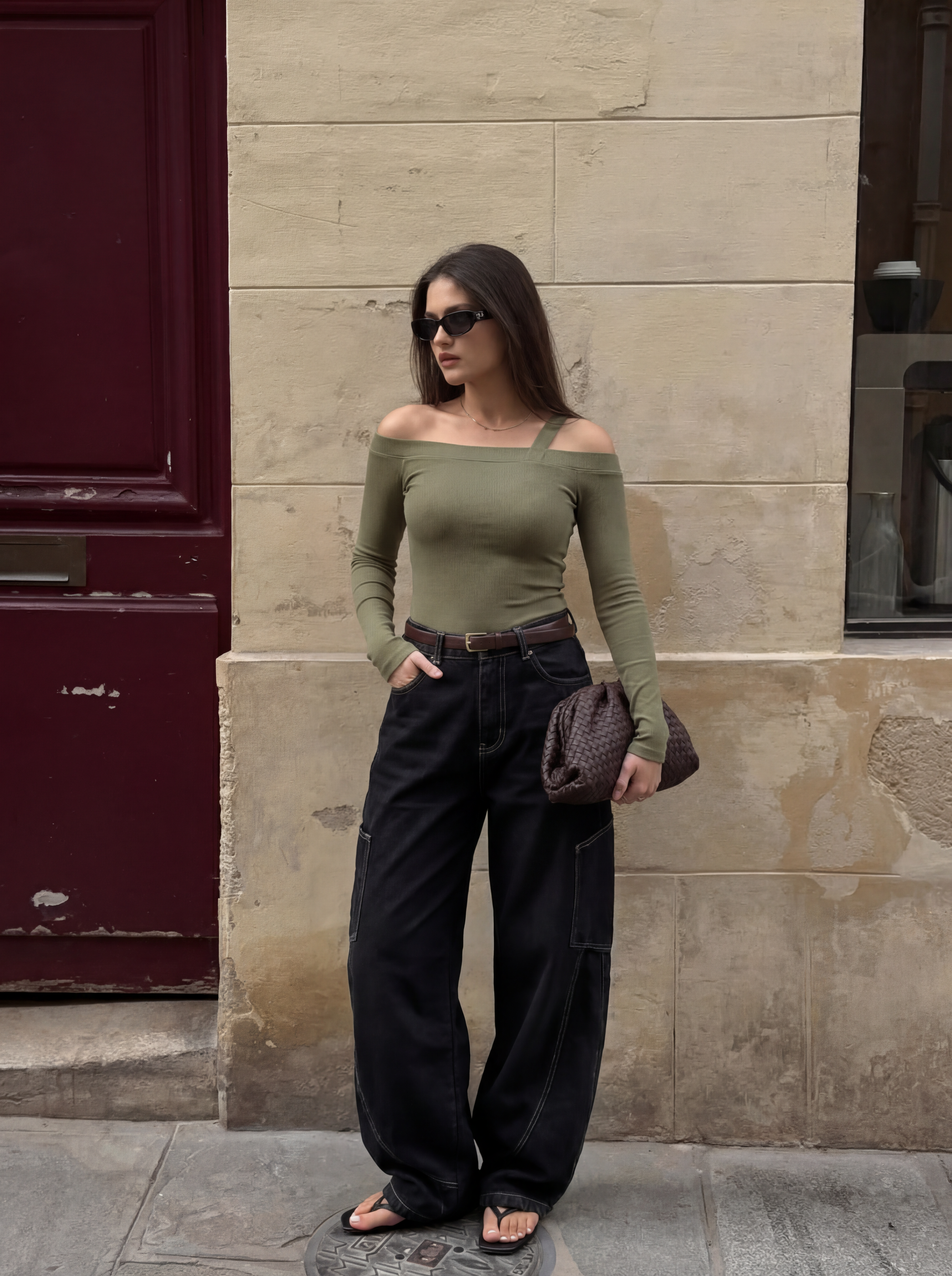 Basic winter long-sleeved tank top