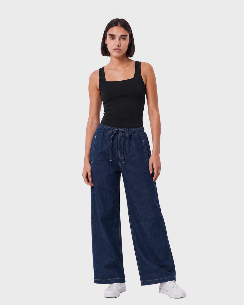 DENIM STRAIGHT PANTS