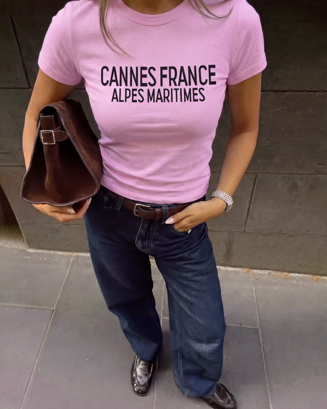 PINK CANNES BABY TEE
