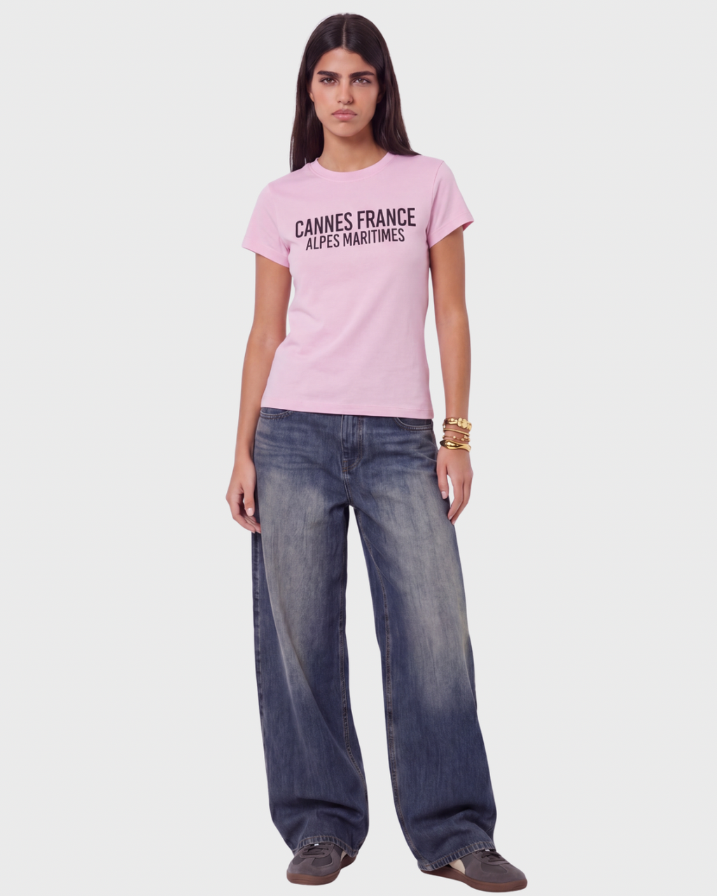 PINK CANNES BABY TEE