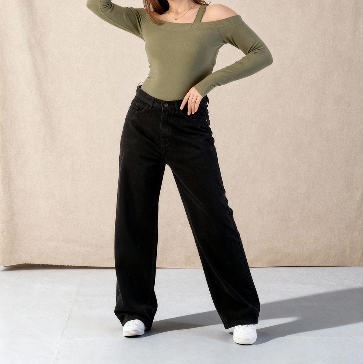 Basic winter long-sleeved tank top