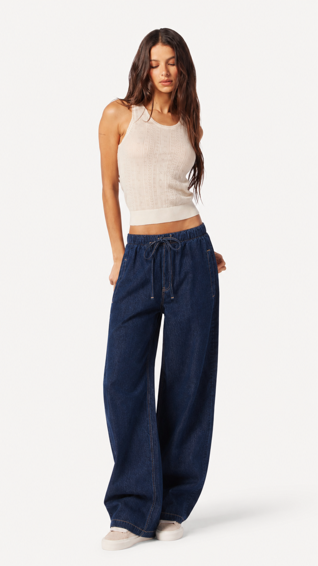 DENIM STRAIGHT PANTS